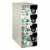 Thumbnail image #1 for Dispense-Rite Adjustable Stainless Steel Cup Dispensing Cabinet with Lid Chutes and Straw Organizer for 8 oz. to 44 oz. Cups