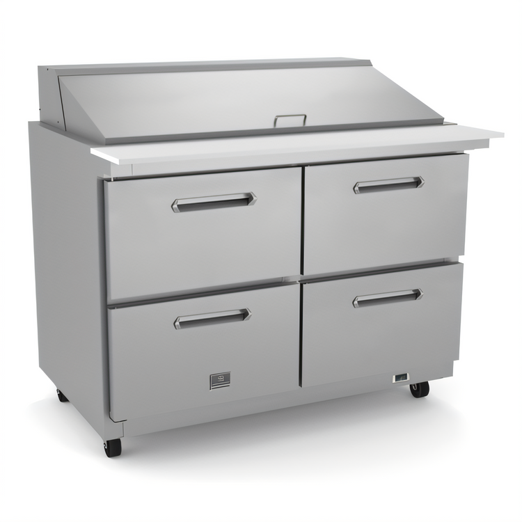 Product image #1 for Kelvinator Commercial 48-Inch Two-Section Mega Top Refrigerated Sandwich/Salad Prep Table with 4 Drawers