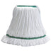 Thumbnail image #1 for Winco Large Loop-End Microfiber Wet Mop Head, 17 oz., White With Green Bands