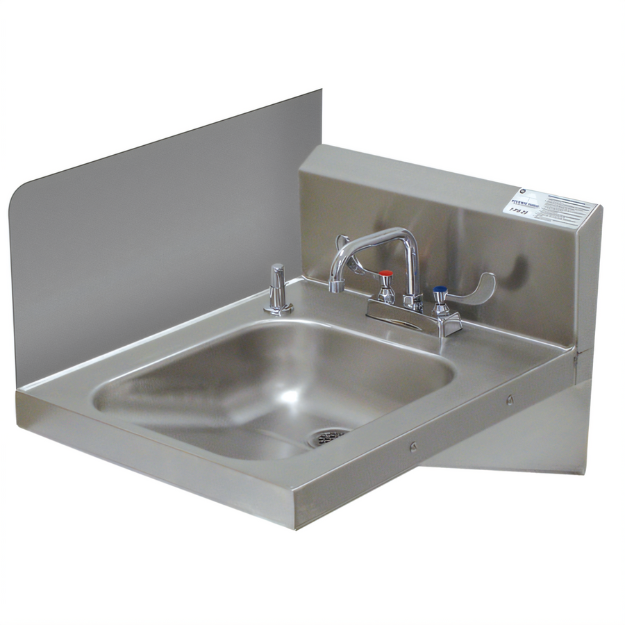 Product image #1 for Advance Tabco 12-Inch Welded Stainless Steel Side Splash for ADA Compliant Hand Sinks