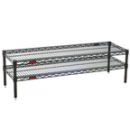 Thumbnail image #1 for Eagle Group QuadTruss HDFCM1424V 2-Tier Front Case Merchandise Wire Shelving Unit, 24 x 14 x 14 Inches, Pewter Gray Epoxy Finish