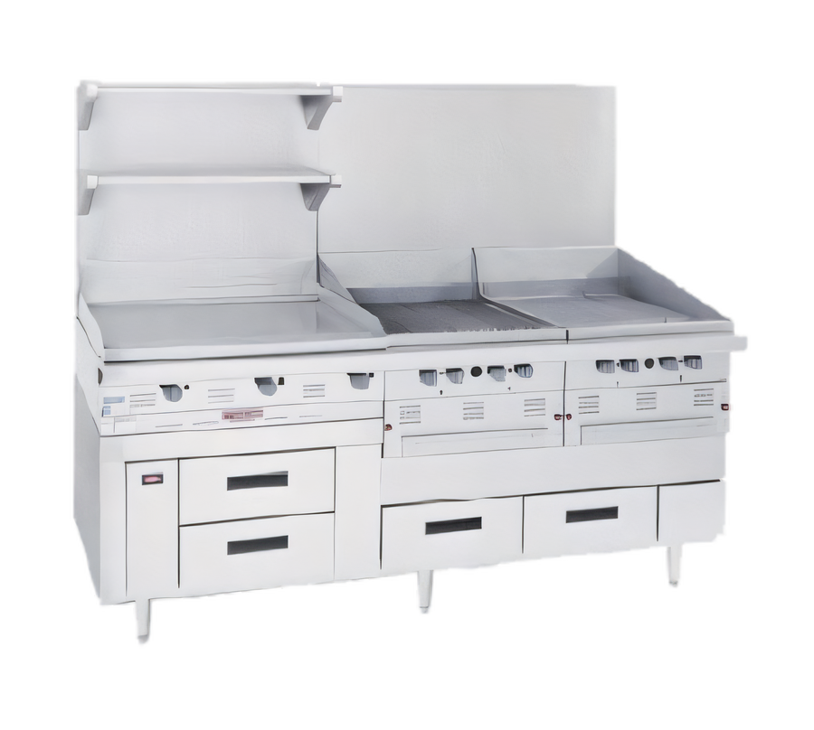 Product image #1 for Garland Arctic Fire 68-Inch Self-Contained Stainless Steel 4-Drawer Freezer Base