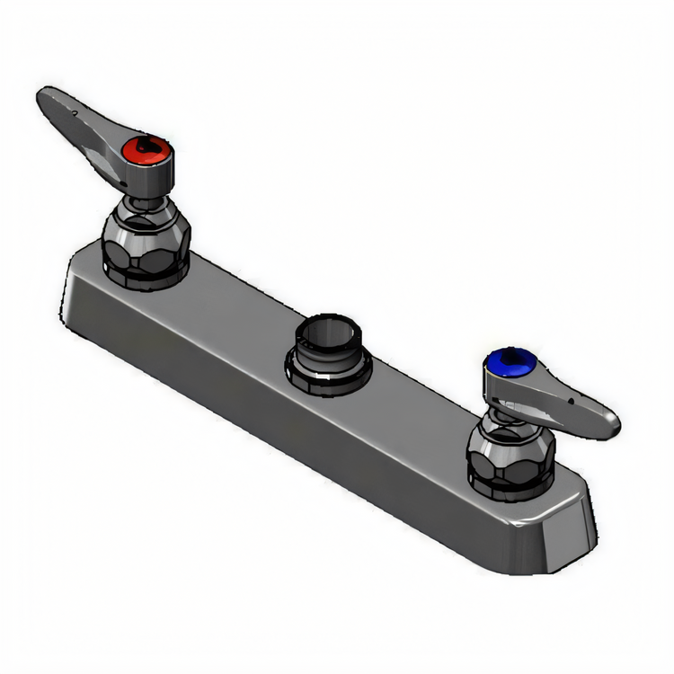 Product image #1 for T&S Brass B-5120-LN 8-Inch Centers Deck Mount Workboard Mixing Faucet, Less Nozzle