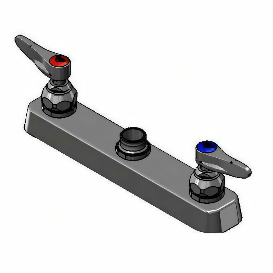 Product image #1 for T&S Brass B-5120-LN 8-Inch Centers Deck Mount Workboard Mixing Faucet, Less Nozzle