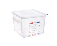 Araven Square Food Storage Container with Airtight Lid, 12.6 Qt, Clear Polypropylene