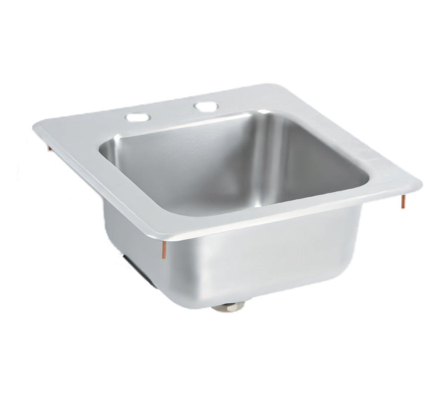 Product image #1 for Vollrath Drop-In Underbar Bar Sink with 11 x 10 Inch Bowl, Self-Rimming, 304 Stainless Steel, Strainer