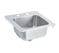 Vollrath Drop-In Underbar Bar Sink with 11 x 10 Inch Bowl, Self-Rimming, 304 Stainless Steel, Strainer
