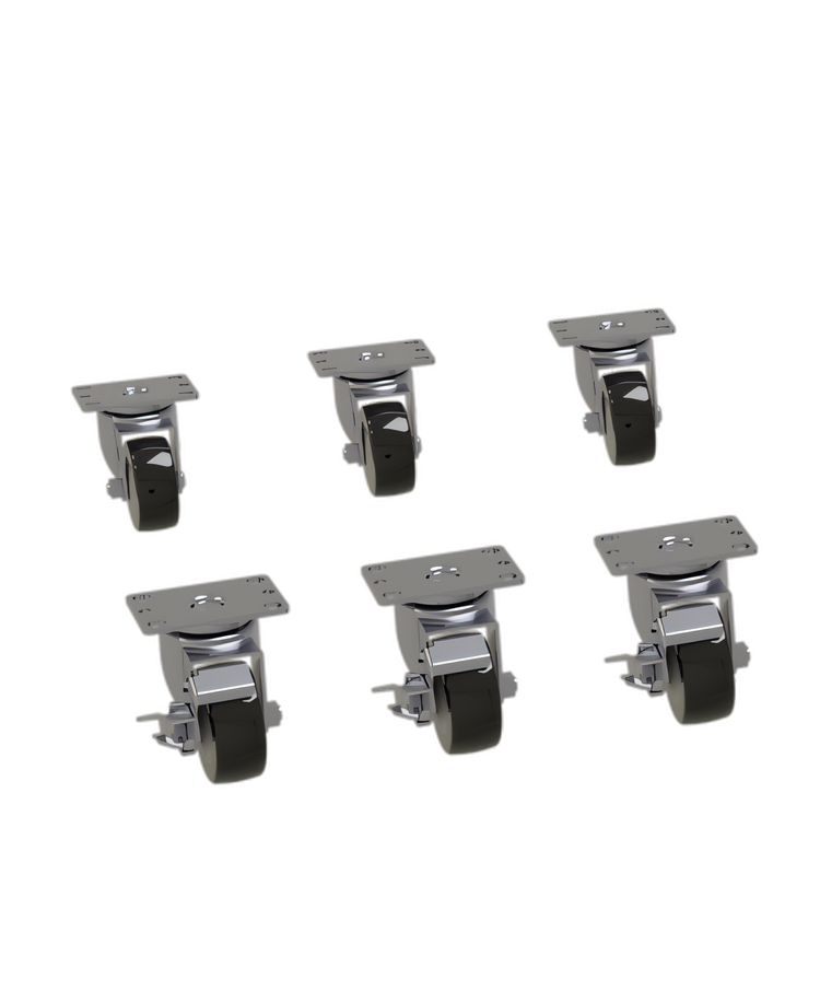 Product image #1 for Glastender 4-1/8 Inch Caster Set, Set of Six