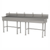 Thumbnail image #1 for Advance Tabco 100-Inch 5-Station Freestanding Multiwash Hand Sink with 5 Electronic Faucets