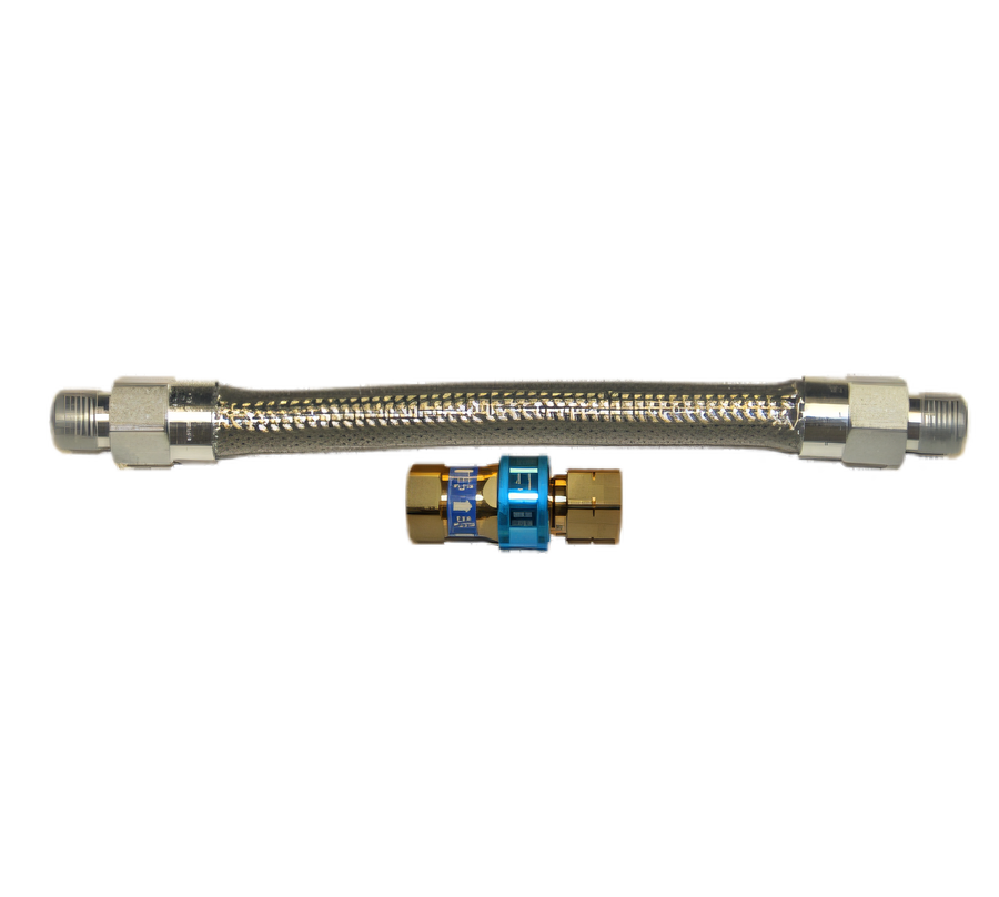 Product image #1 for Dormont 48-Inch Braided Gas Connector Hose Assembly, 1-Inch Inside Diameter, Stainless Steel Braid