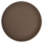 Thumbnail image #1 for Winco Deluxe TFG-11N Round Fiberglass Non-Slip Tray, 11" Diameter, Brown Case of 12