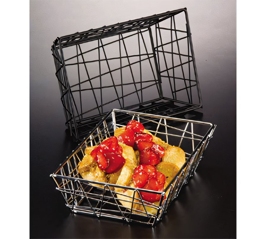 Product image #1 for Zorro Small Rectangular Wire Serving Basket with Chrome Finish, 9 x 6 x 2.5 Inches