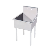 Advance Tabco 1-Compartment Freestanding Stainless Steel Service Sink, 24 x 24-1/2 Inch