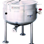 Thumbnail image #1 for Cleveland Range Short Series KDL40SH 40-Gallon Direct Steam Jacketed Kettle with Tri-Leg Base, 316 Stainless Steel Interior, Solid State Controls