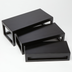 Thumbnail image #1 for American Metalcraft 3-Piece Rectangular Black Wood Buffet Riser Set