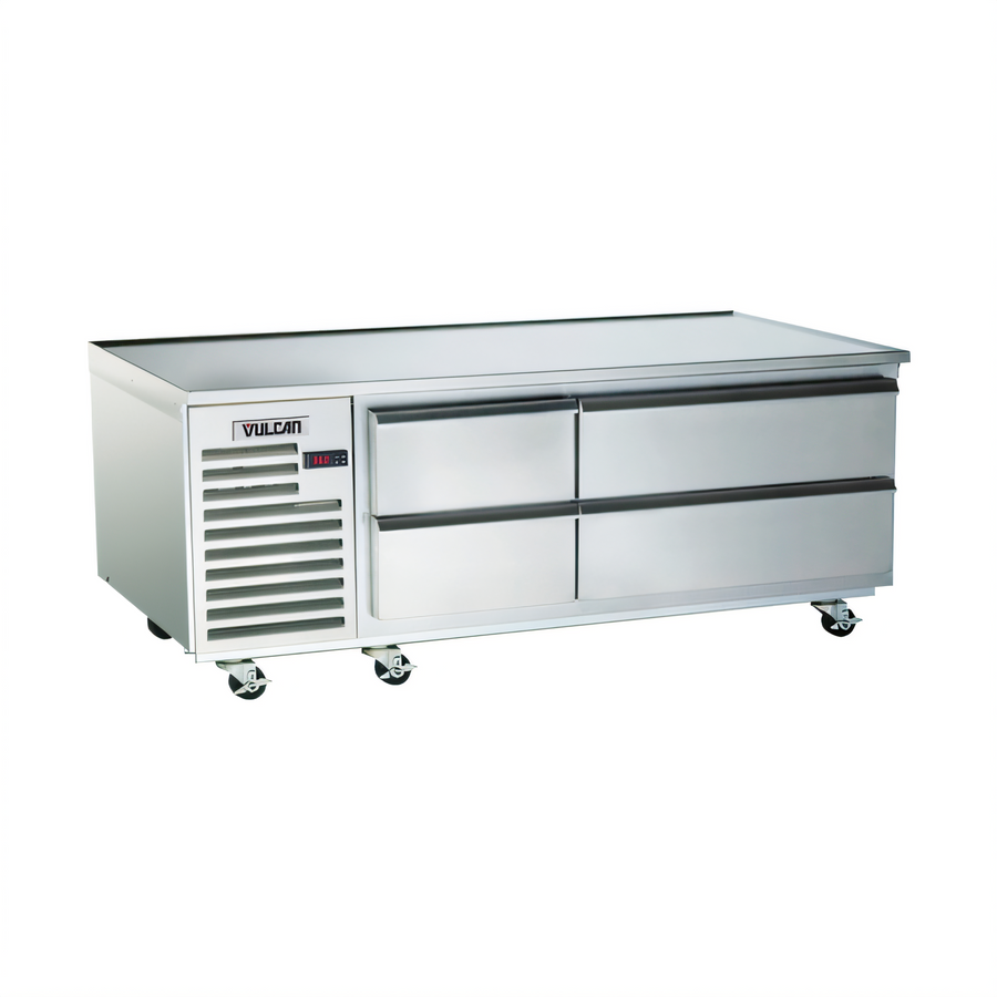 Product image #1 for Vulcan 96-Inch Self-Contained Refrigerated Drawer Base with Flat Top, 6 Drawers, Stainless Steel Front & Sides