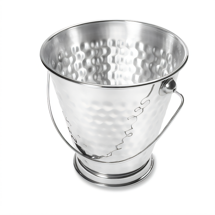 Product image #1 for Vollrath Hammered Stainless Steel Mini Bucket with Base, 30 oz, 5-Inch x 5-Inch