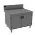 Thumbnail image #1 for Advance Tabco Prestige Supreme 42-Inch Stainless Steel Underbar Drainboard Cabinet with Removable Hinged Doors and 7-Inch Backsplash