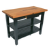 Thumbnail image #1 for John Boos Appalachian Red Oak Country Work Table with Two Slatted Undershelves, 60 x 30 x 34-3/4 Inches