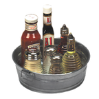 Thumbnail image #1 for American Metalcraft MTUB10 88 oz Round Galvanized Tin Cooling Tub with Side Handles Case of 24
