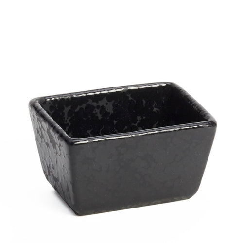 Product image #1 for American Metalcraft Black Artisanal Porcelain Rectangular Sugar Packet Holder, 5 oz.