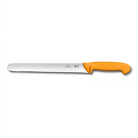 Victorinox Swibo 12-Inch Stamped Slicing Knife with Normal Edge and Orange Handle