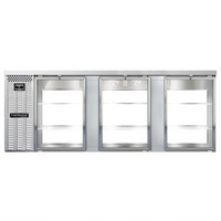 Continental Refrigerator BB90NSSGDPT 90-Inch Pass-Thru Refrigerated Back Bar Cooler with Hinged Glass Doors