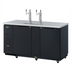 Thumbnail image #1 for Turbo Air Super Deluxe 69-Inch 3-Keg Beer Dispenser with Dual Double-Faucet Beer Towers, Black Vinyl Exterior