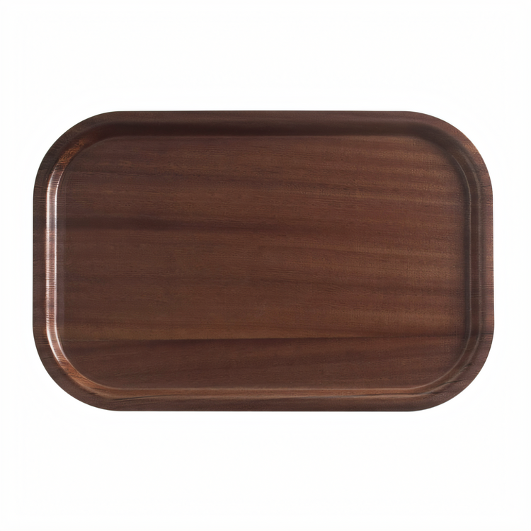 Product image #2 for Cambro Camtray Metric Rectangular Fiberglass Serving Tray, 12-3/4 x 20-7/8 Inch, Burma Teak