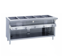 Thurmaduke G-2-DLSS 2-Pan Gas Dry Heat Steam Table with Undershelf