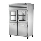 Thumbnail image #1 for True Mfg. - General Foodservice SPEC SERIES STR2RPT-2HG/2HS-2S-HC Two-Section Pass-Thru Reach-In Refrigerator, Glass/Stainless Half Front Doors