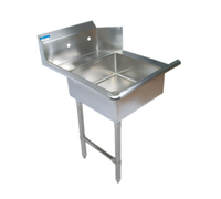 BK Resources 60-Inch Straight Left-to-Right Soiled Dish Table with 20 x 20 x 8 Pre-Rinse Sink and 10-Inch Backsplash