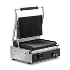 Thumbnail image #1 for Vollrath PSG4-SG120-C Countertop Panini Press with Cast-Iron Grooved Plates, Dual Top Plate, Manual Controls, 120V