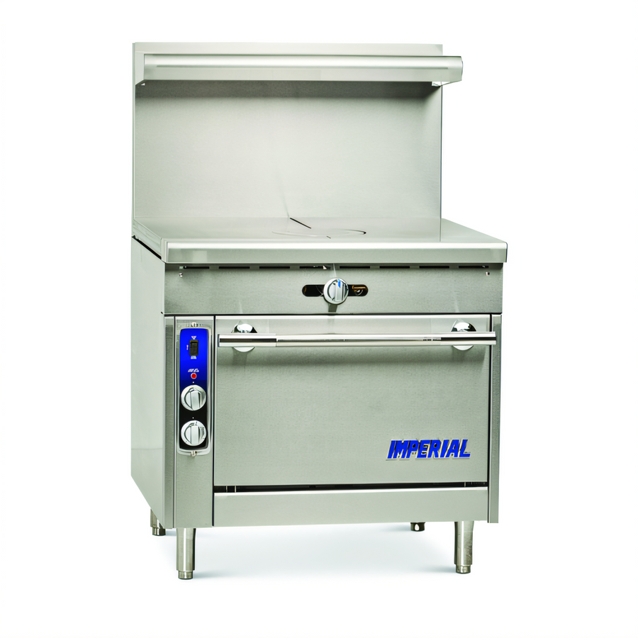 Product image #1 for Imperial Spec Series 36-Inch Heavy Duty Gas Range with Two 18-Inch French Tops and Convection Oven