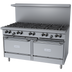 Thumbnail image #1 for Signature G Starfire Pro Series 60-Inch Gas Restaurant Range with 10 Open Burners and 2 Standard Ovens