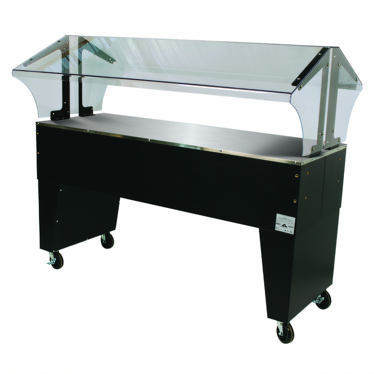 Product image #1 for Advance Tabco Triumph Portable Solid Top Buffet Table with Double-Sided Sneeze Guard, 4-Pan Capacity, 62-7/16W x 35D x 53H
