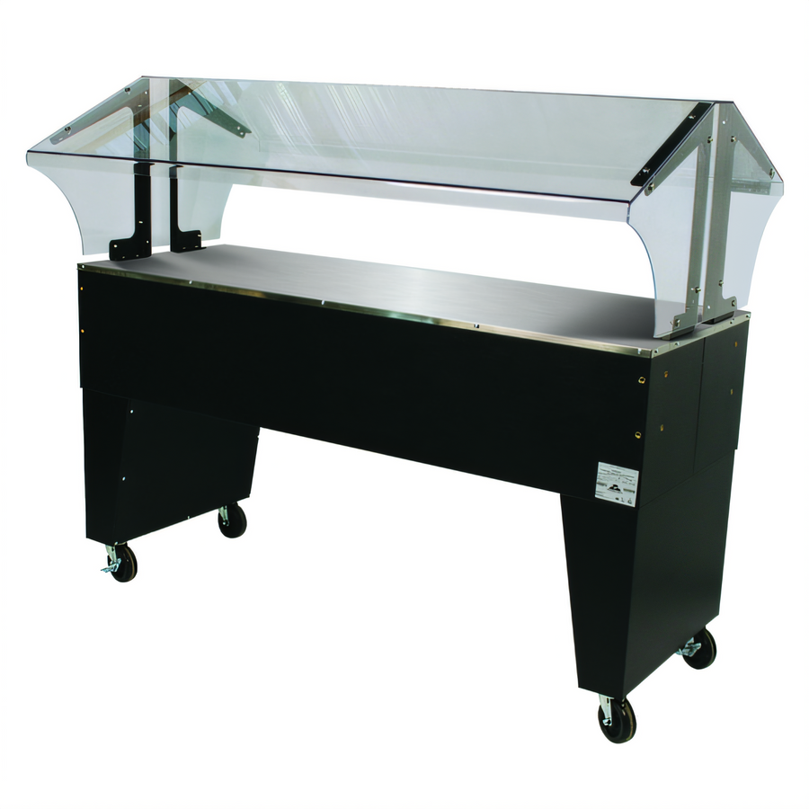Product image #1 for Advance Tabco Triumph Portable Solid Top Buffet Table with Double-Sided Sneeze Guard, 4-Pan Capacity, 62-7/16W x 35D x 53H