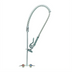 Thumbnail image #1 for T&S Brass B-0163 4-Inch Center Concealed Wall-Mount Pre-Rinse Mixing Faucet with 18-Inch Riser and 44-Inch Hose