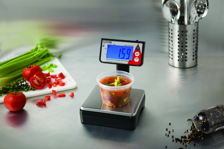 Product image #1 for Taylor Precision TE10T Digital Portion Control Scale with Tower Readout, 10 lb Dry / 169 fl oz Liquid Capacity, Stainless Steel Platform