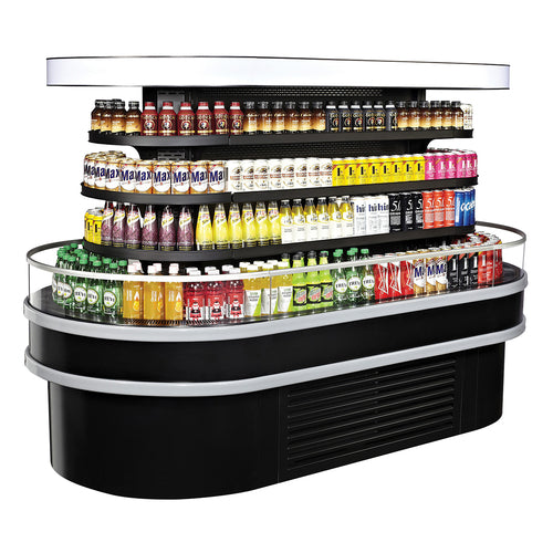 Product image #1 for Turbo Air 48-Inch Island Self-Serve Refrigerated Merchandiser, 25.6 Cu. Ft., Black