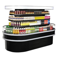 Turbo Air 48-Inch Island Self-Serve Refrigerated Merchandiser, 25.6 Cu. Ft., Black