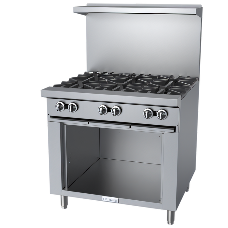 Product image #1 for Garland US Range U Series 36-Inch Gas Restaurant Range with 6 Open Burners and Storage Base