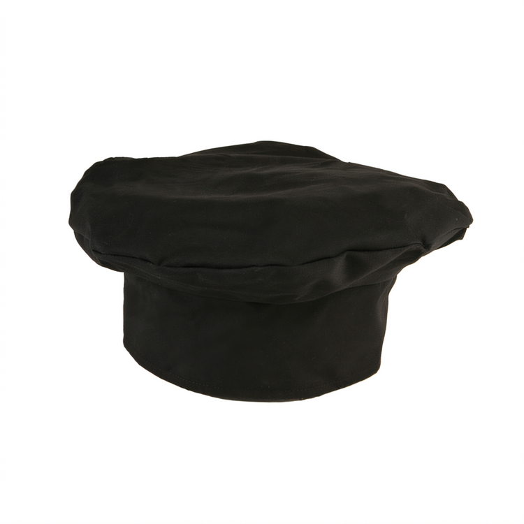 Product image #1 for Mercer Culinary Millennia Basic Beret Chef Hat with Adjustable Velcro Closure, Black