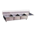 Thumbnail image #1 for 3-Compartment Pot Sink with Right-Hand Drainboard, 18-Gauge 304 Stainless Steel