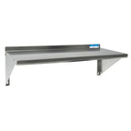Thumbnail image #1 for BK Resources BKWSE-1672 430 Stainless Steel Wall-Mounted Shelf, 72 x 16 Inches, 18-Gauge, 1-1/2-Inch Rear Up-Turn