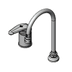 Thumbnail image #1 for T&S Brass Side Mount Manual Faucet with Swivel Gooseneck, 0.5 GPM Laminar Outlet, and Cerama Cartridge