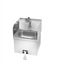 Thumbnail image #1 for Wall-Mounted Stainless Steel Hand Sink with Knee-Pedal Gooseneck Faucet and Side Splashes