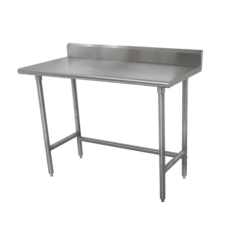 Product image #1 for Advance Tabco Special Value Series 60-Inch x 24-Inch 16-Gauge 304 Stainless Steel Work Table with 5-Inch Backsplash and Open Base