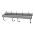 Thumbnail image #1 for Advance Tabco 100-Inch Wall Mounted 5-Station Multiwash Hand Sink with 5 Electronic Faucets, 304 Stainless Steel