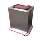 Thumbnail image #1 for Carter-Hoffmann (Middleby) ETD1418 Mobile Enclosed Stainless Steel Tray Dispenser, 14 x 18 Inch Trays, Single Stack